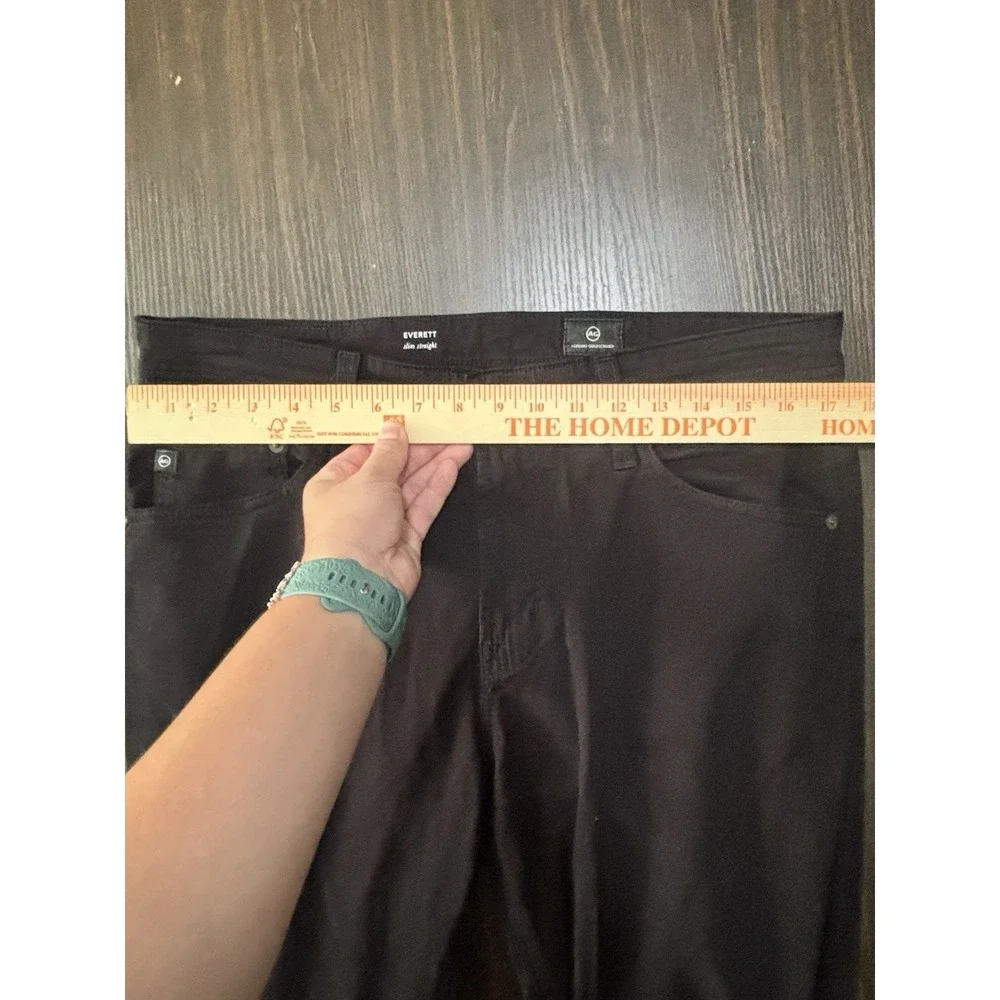 AG Adriano Goldschmied The Everett SUD Black Sueded Pants Jeans Men's 32X32 Slim